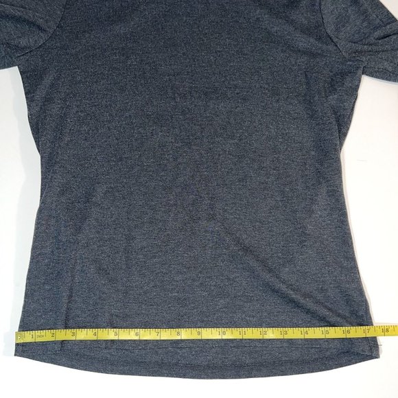 Lauren Ralph Lauren - Women's Size XL - Dark Grey Top - Cowl Neck Long Sleeve - Picture 8 of 10